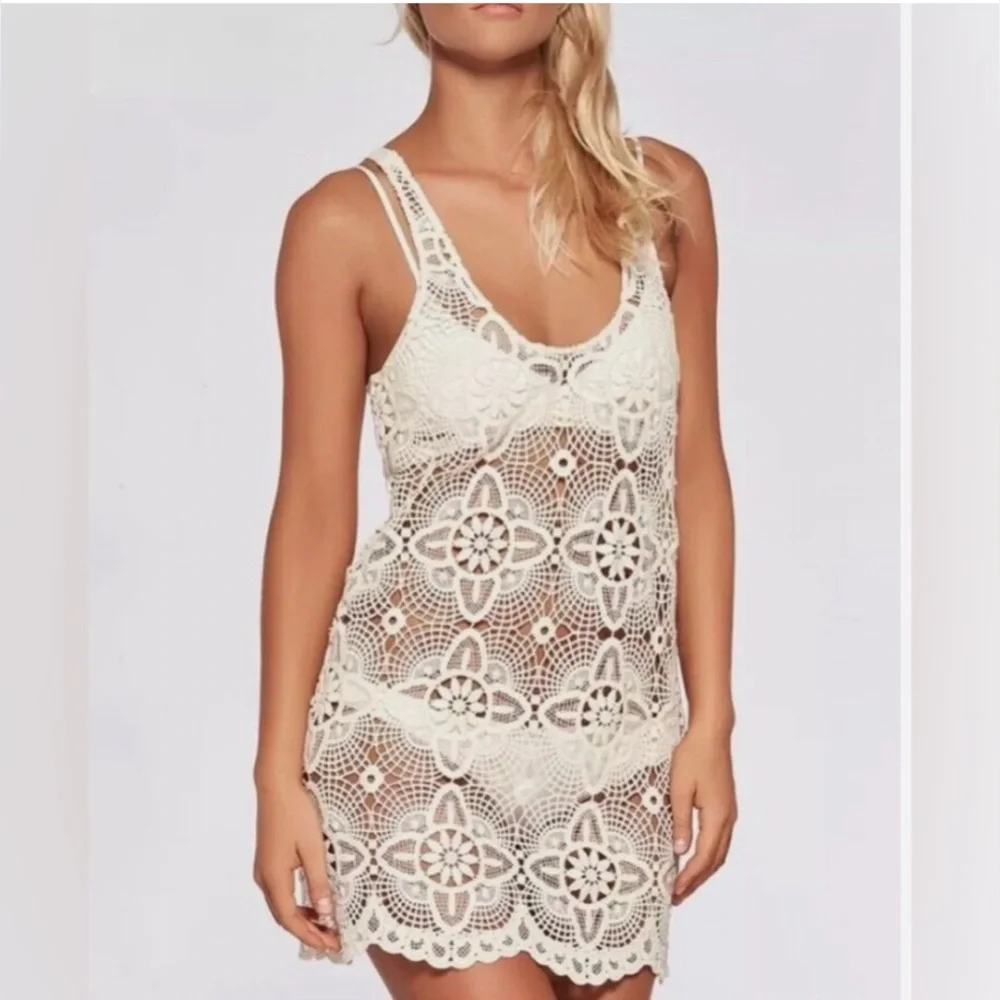 L*SPACE Lucy Cover Up Mini Crochet Dress - Picture 4 of 6